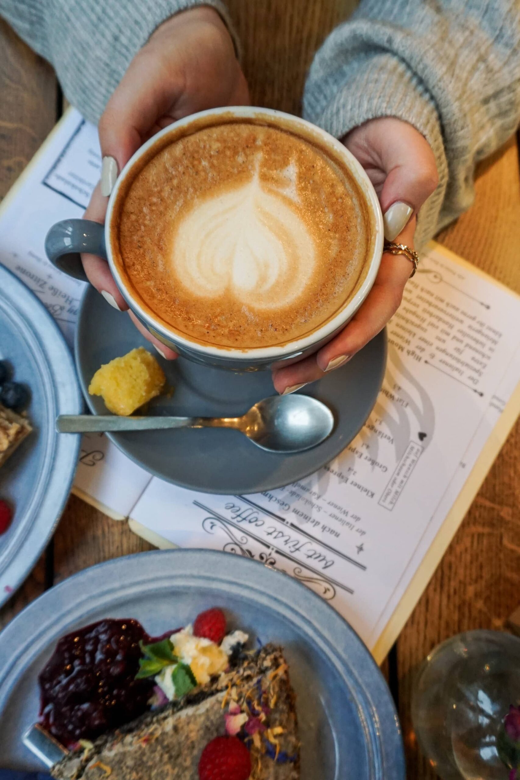 Kaffee mit Latte Art